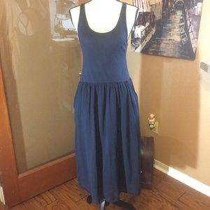 Philosophy Navy Blue cotton scoop neck tank dress